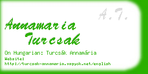 annamaria turcsak business card