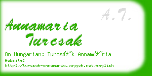 annamaria turcsak business card